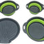 Coladores plegables fregadero set 3 con base drenaje 3qt 4qt