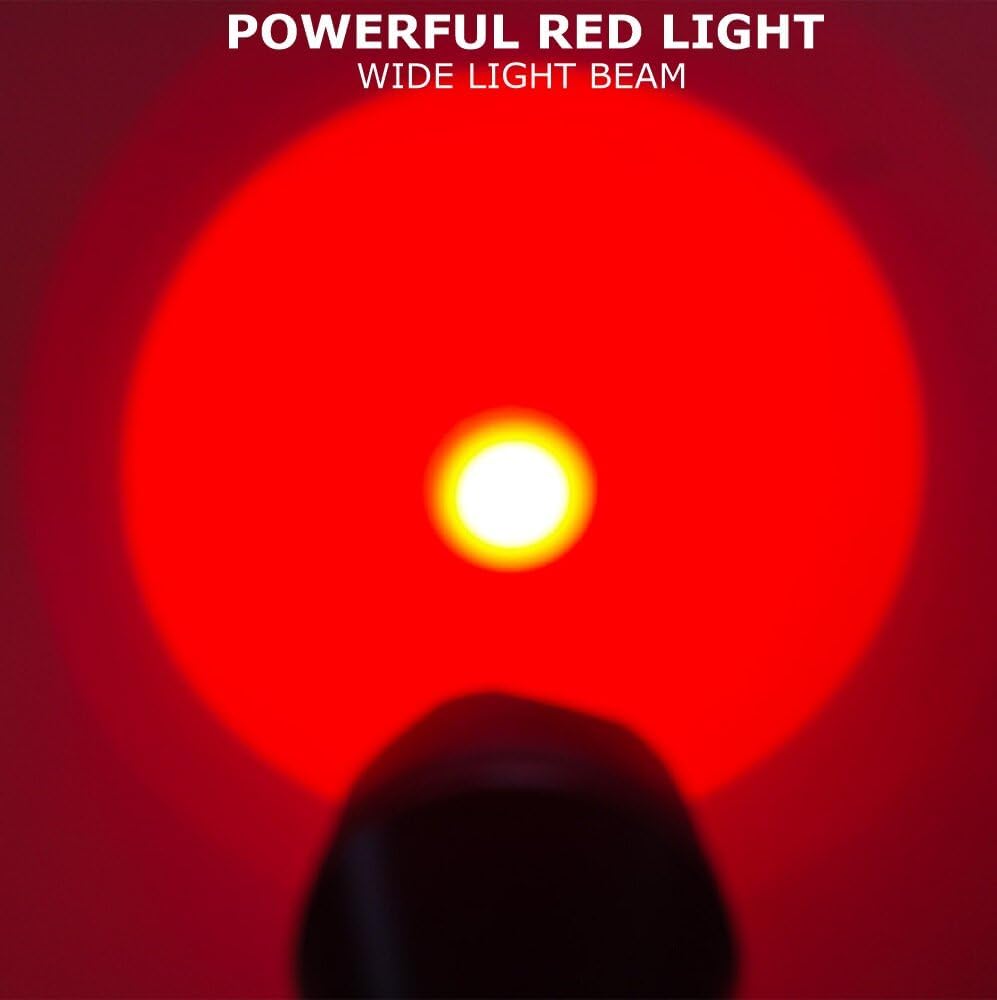 2 Linternas LED rojas 3 modos zoom para exteriores