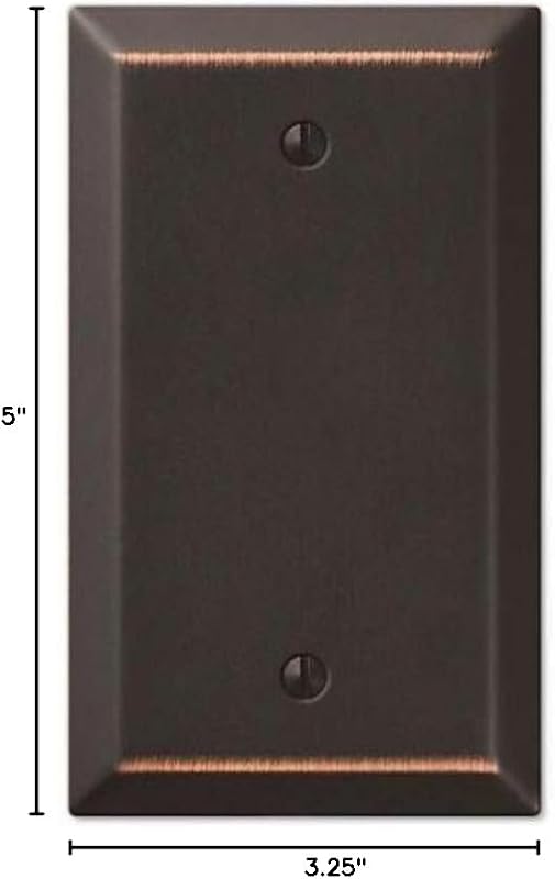 Placa interruptor pared metal bronce palanca GFI