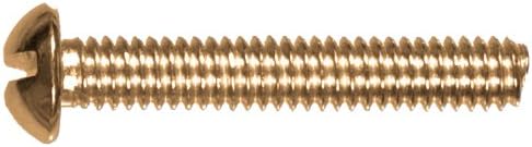 Tornillo máquina ranurado 6-32 x 3/8 pulg Latón 40 Uds