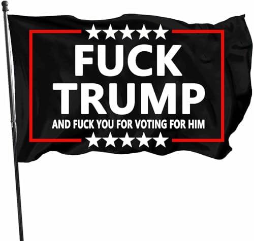 Bandera anti Trump 3x5pies poliéster con ojales latón