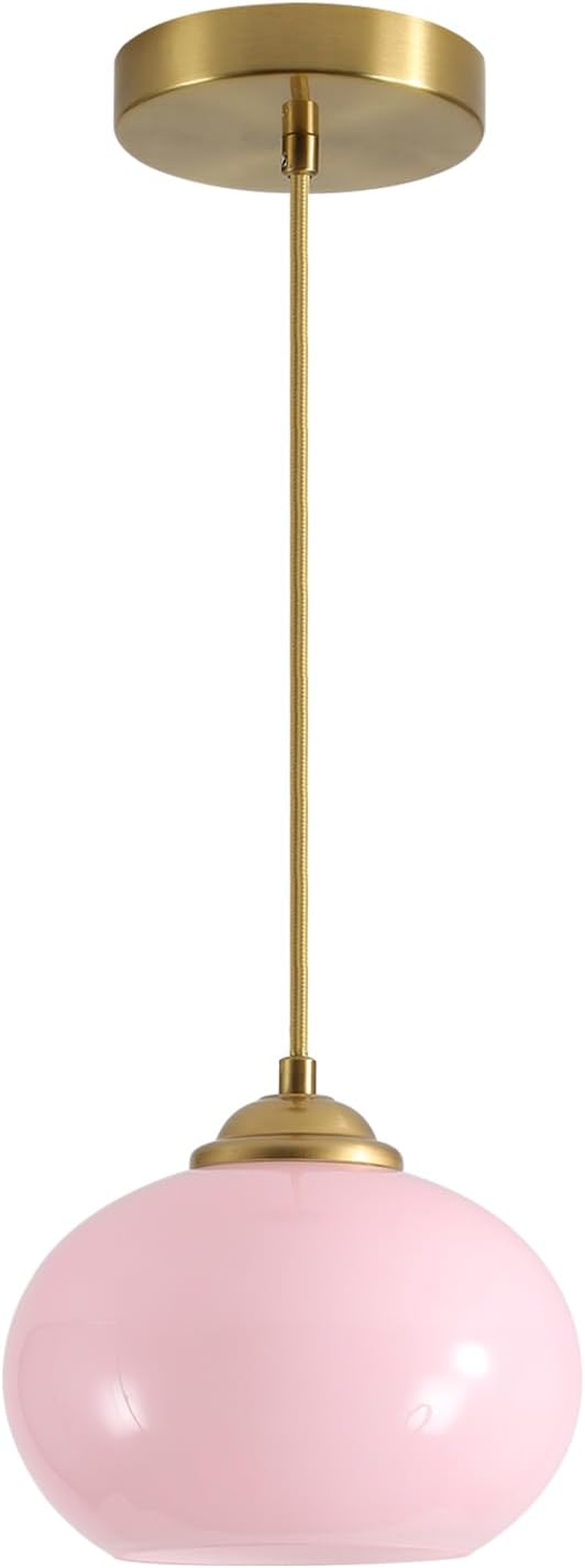 Lámpara colgante estilo nórdico cristal latón color dorado