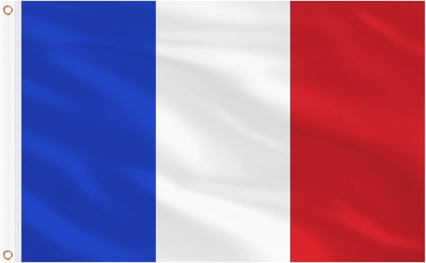 Bandera Francia 3x5ft doble cara ojales latón decoración