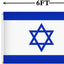 Bandera Israel 4x6ft poliéster alta calidad con ojales latón