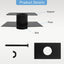 Adaptador canaleta cadena lluvia metal perno negro resistente