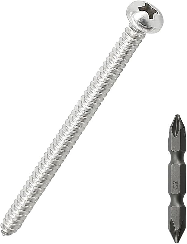 Tornillos pan cabeza madera 50 pzas acero inox 18-8