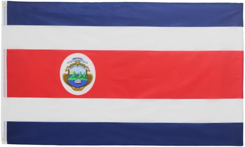 Bandera Costa Rica 3x5ft con ojales latón