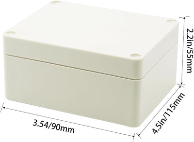Caja conexiones plástico ABS IP65 impermeable gris 4.5x3.5x2.2pulg