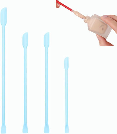 4 Espátulas Silicona Raspadoras Maquillaje Reutilizables