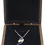Caja regalo collar colgante nogal natural exhibidor joyas