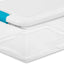 Caja almacenamiento con pestillo base transparente 15qt