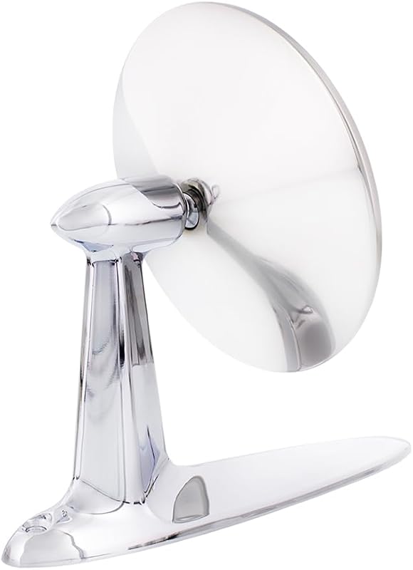 Espejo retrovisor acero inox Chevy 55-57 brazo cromado