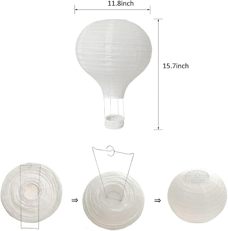 10 Faroles Papel Colgantes 12pulg Decoración Fiesta