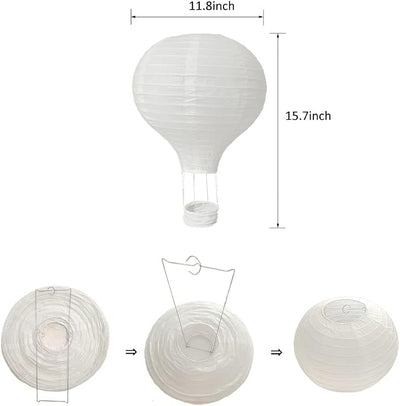 10 Faroles Papel Colgantes 12pulg Decoración Fiesta