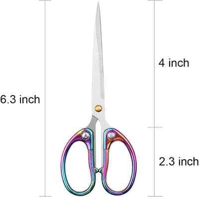 Tijeras acero inox 6.3pulg hoja afilada oficina hogar