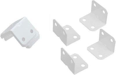Soporte esquina puerta ventana metal L forma blanco 10pcs