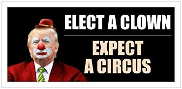 Imán coche payaso circo Trump 2020