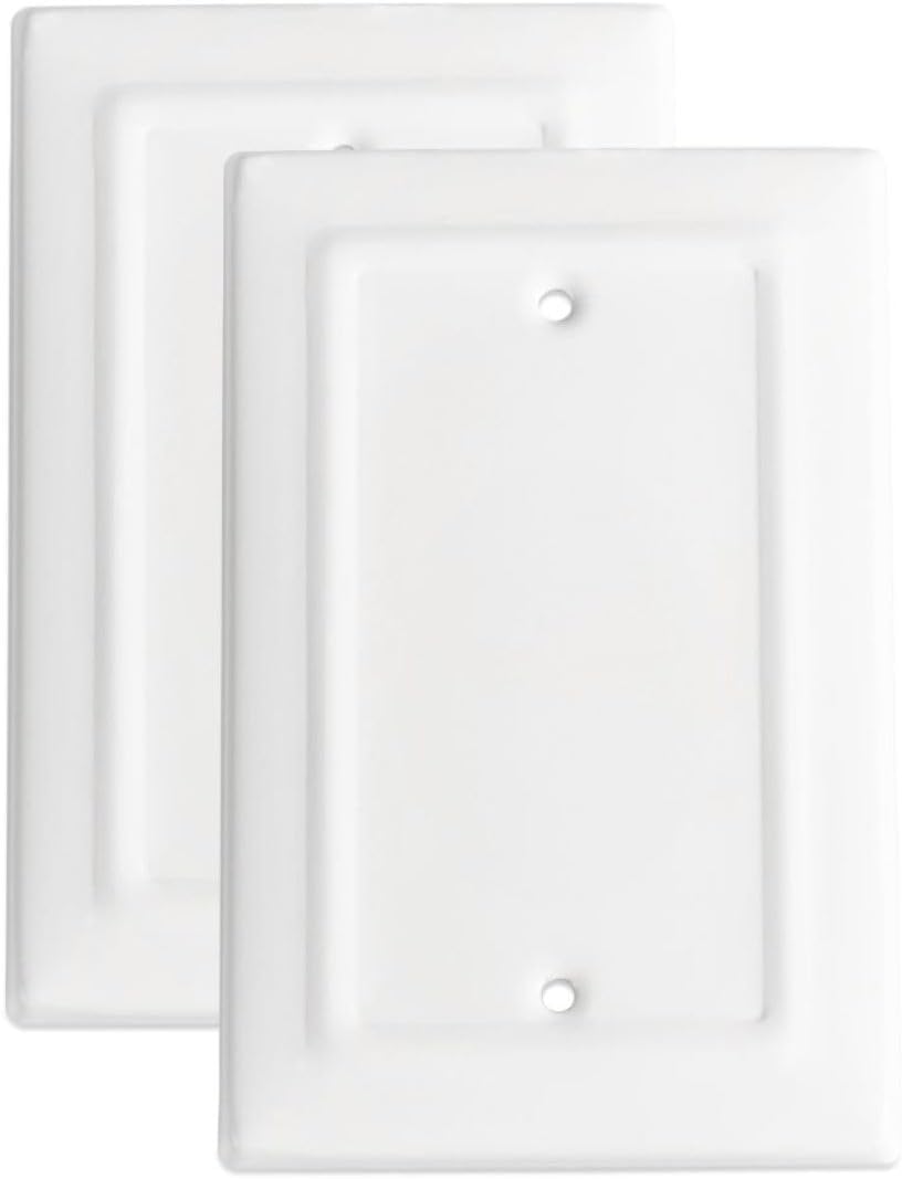 Placa pared interruptor blanco clásico paquete 2