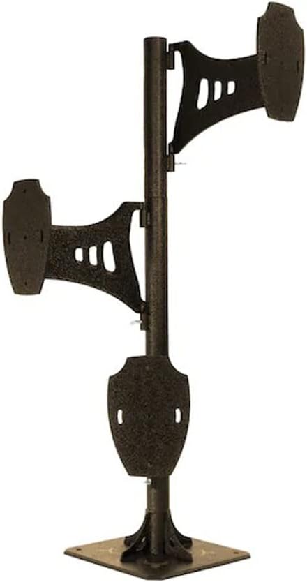 Soporte hombro acero polvo negro grafito marrón