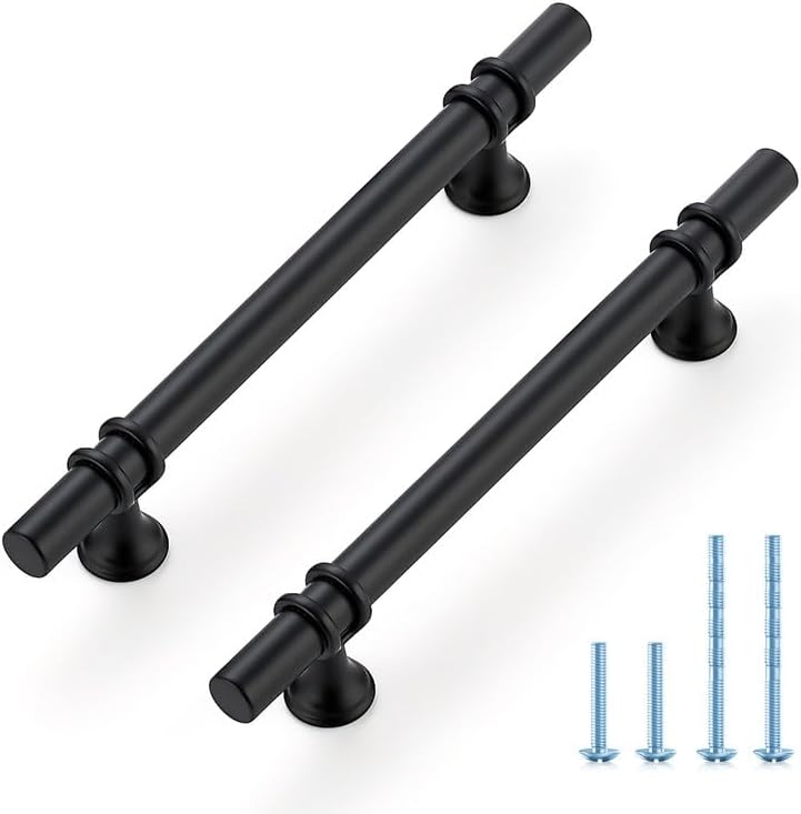 15 Manijas 7.38pulg Negro Mate para Gabinetes Cocina