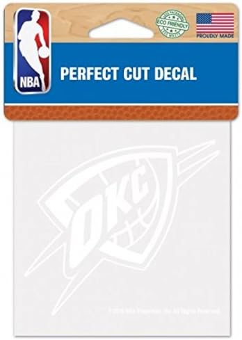 Adhesivo NBA Thunder 4x4" exterior blanco