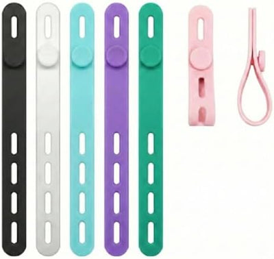 Sujetacables silicona ajustables paquete 12