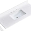 Encimera lavabo cuarzo blanco 42x22pulg con protecciones