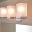 Accesorio baño doble montaje 90 grados 4 luces cromado