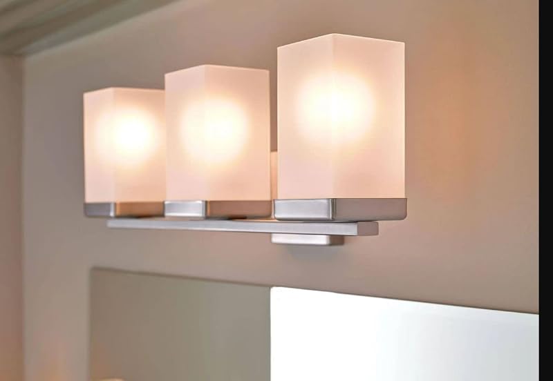 Accesorio baño doble montaje 90 grados 4 luces cromado
