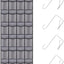Organiz. zapatos puerta 24 bolsillos malla transpirable gris