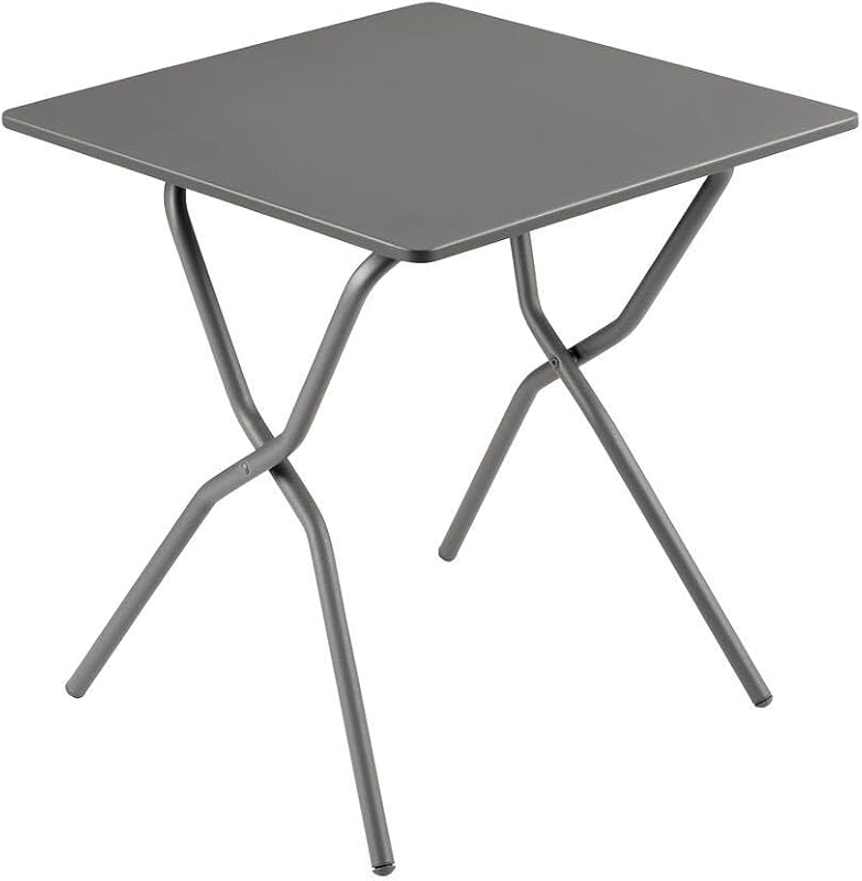 Mesa decorativa acero titanio plegable patios terrazas
