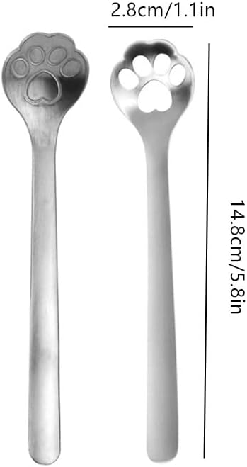 Cuchara acero inox con patas de gato para café postre