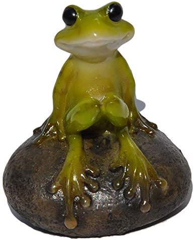 Jardín hadas miniatura 2.725pulg rana piedra