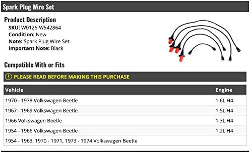 Set cables bujía comp VW Beetle 54-78