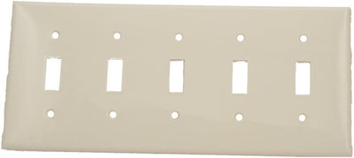 Placa pared interruptor palanca 5 segmentos termoplástico