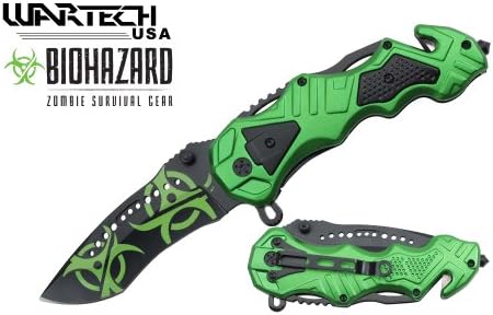 Cuchillo táctico resorte asistido zombie