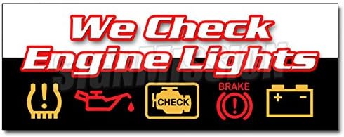 Adhesivo Check Engine Luz Reparación Automotriz