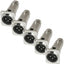 5 Conectores XLR Macho a Hembra Panel