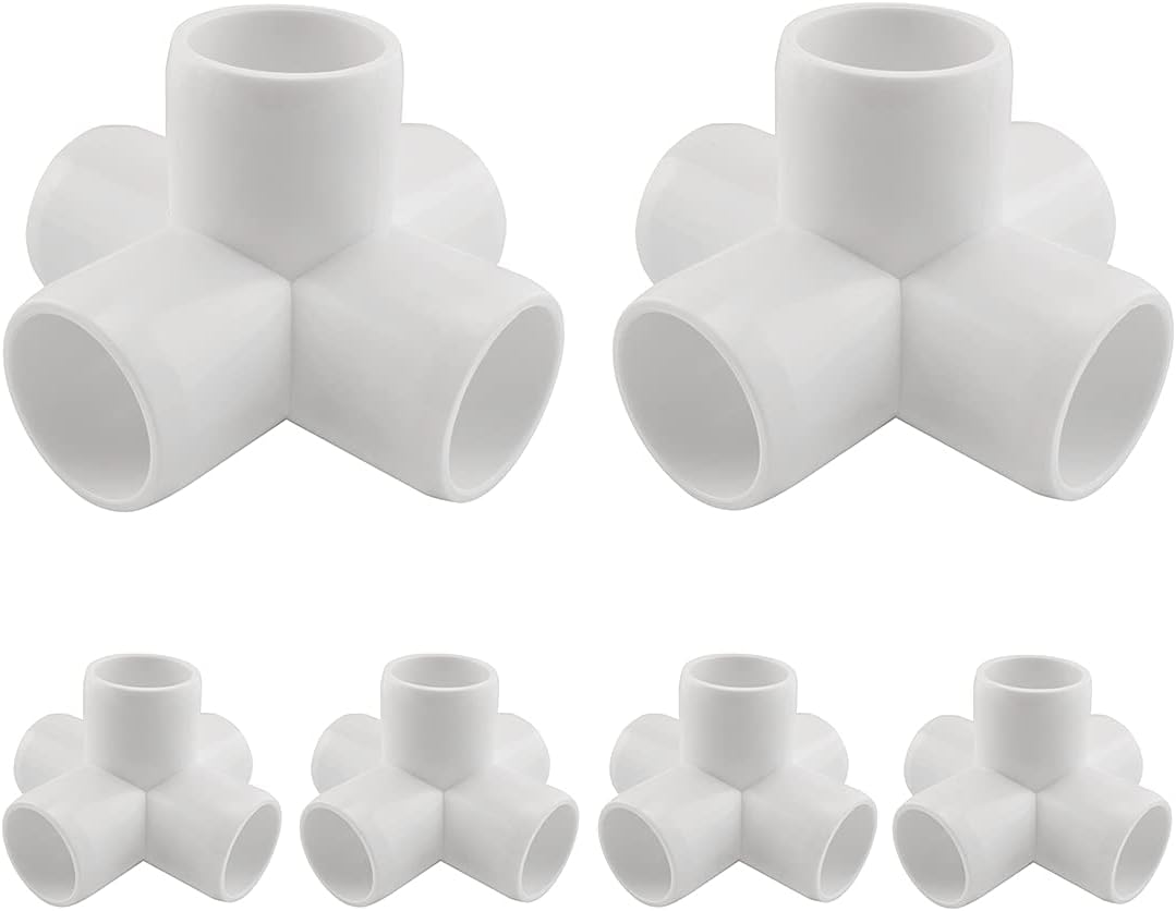Conector PVC 5 vías 3/4pulg jardín 6 Pzas