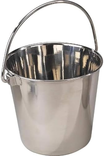 Cubos acero inox 5" 1qt para perreras granjas