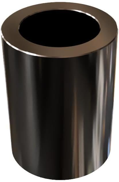 Espaciador aluminio negro 3/8x1/4 pulg redondo liso
