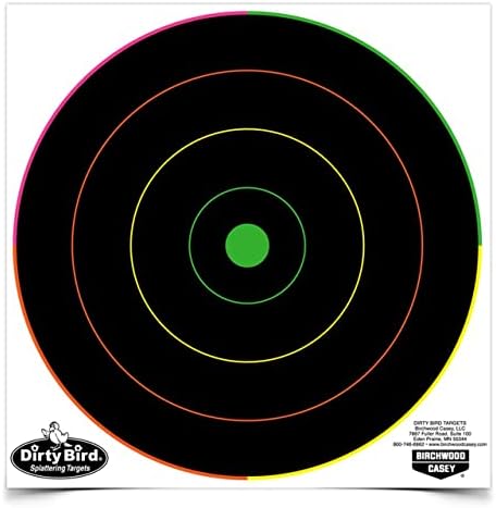 8 Objetivos de Tiro Bullseye Papel Dirty Bird