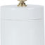 Organiz. hisopos algodón porcelana tapa cristal blanco