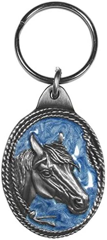 Llavero caballo metal cuerda pintada a mano