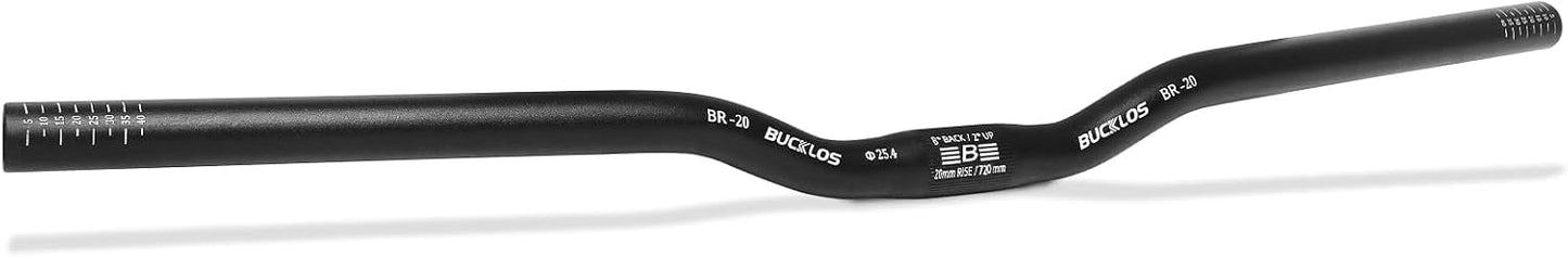Manillar MTB aluminio 25.4mm 720/620mm elevado para e-bike