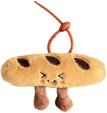 Llavero pan croissant baguette sonriente buena suerte