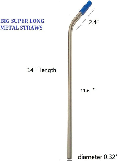 Pajitas acero inox 14pulg 0.32pulg para vasos 40-64oz