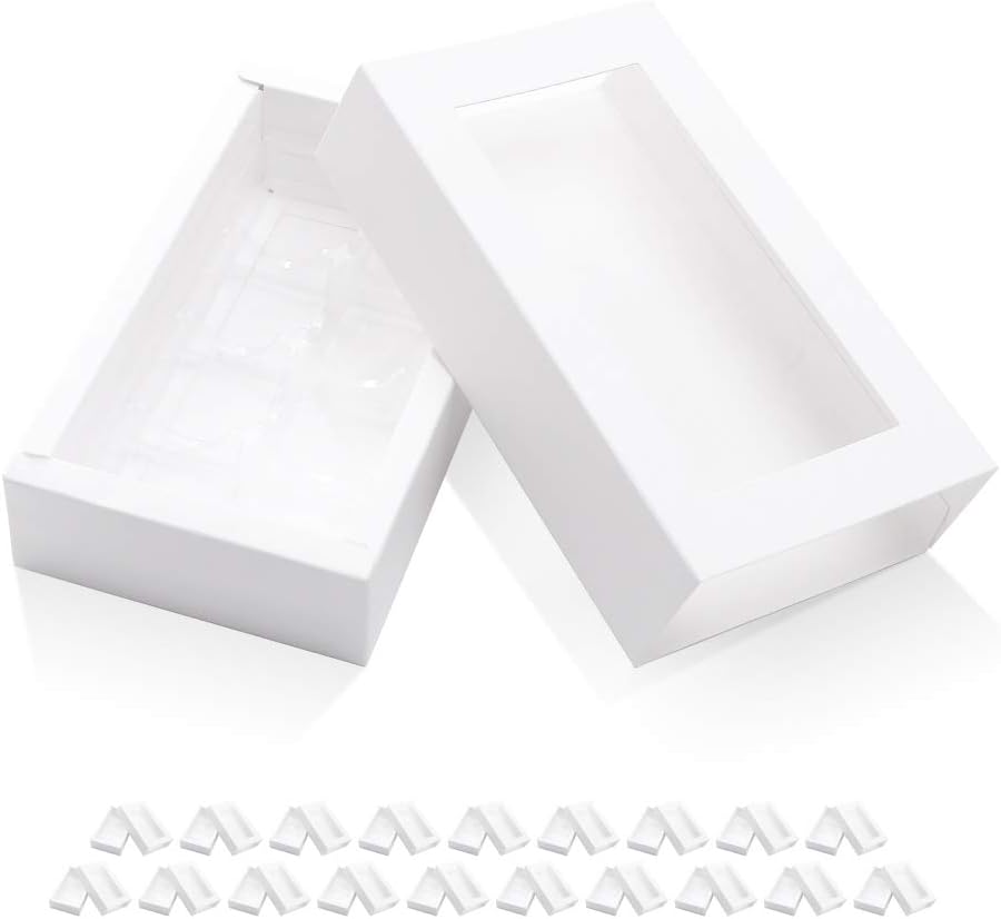 Caja 20 trufas con bandeja plástico 8 pzas 5.75x2.75pulg