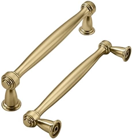2 Tiradores Gabinete Bronce Champán 3-3/4pulg Accesorios Dorados