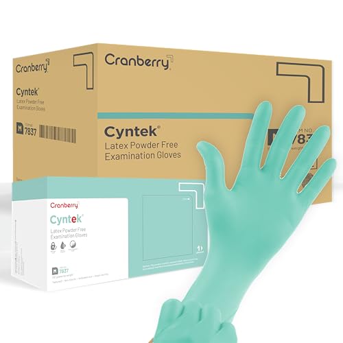 Guantes látex sin polvo examen S verde 1000